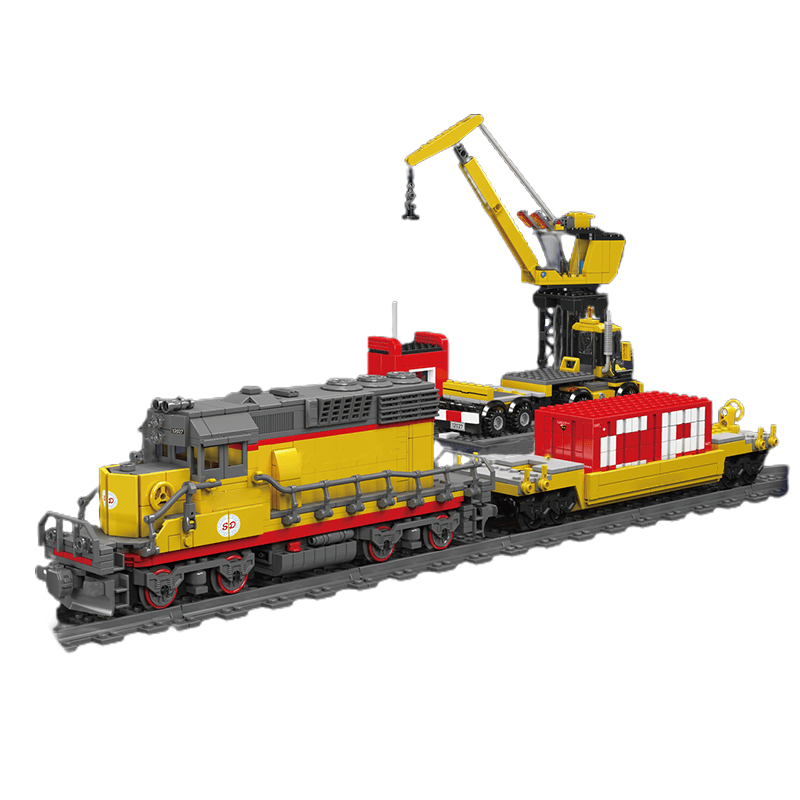 EMD GP40 Freight Train With Crane 1169pcs