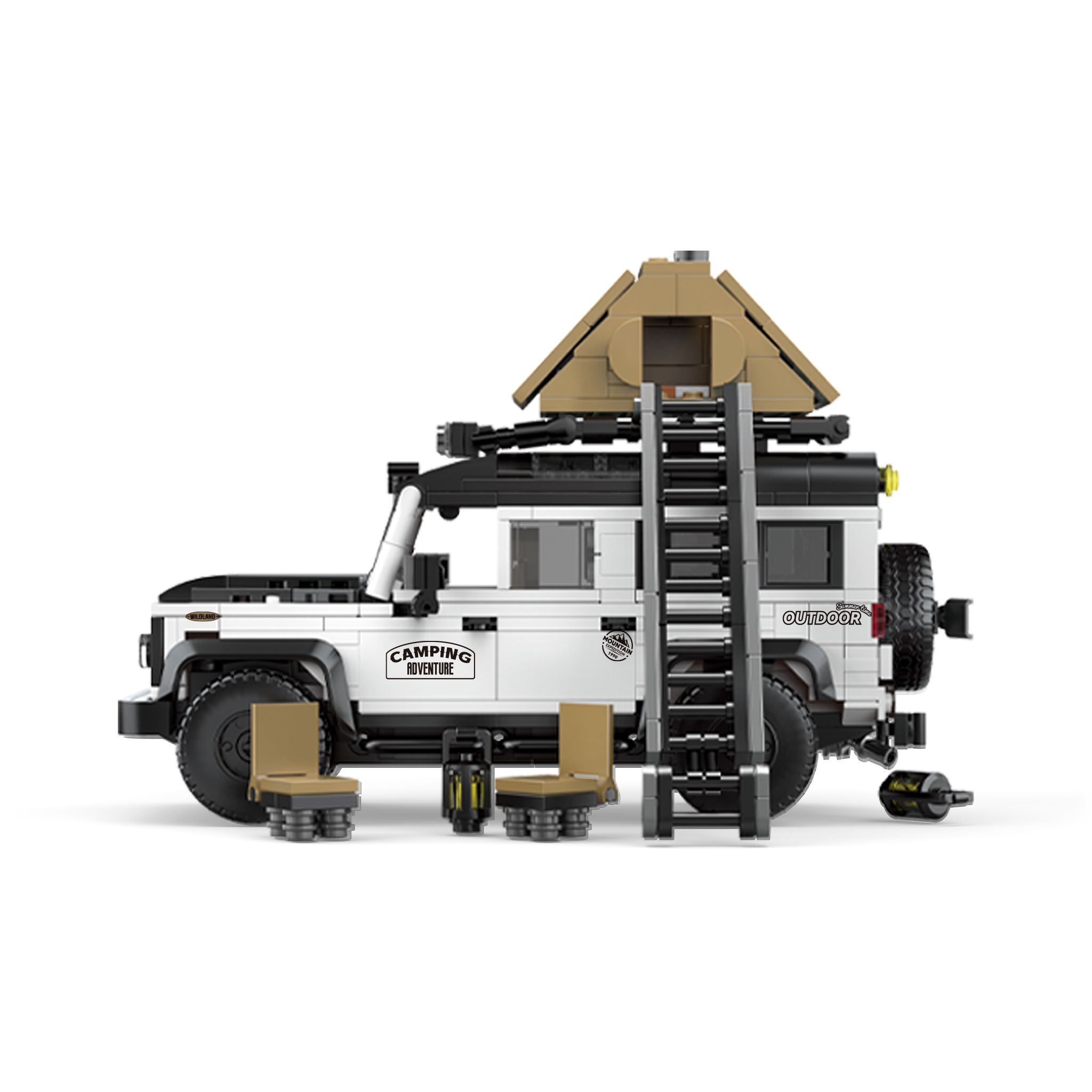 Camping Edition British Off Roader | 676pcs Display Garage Box Included