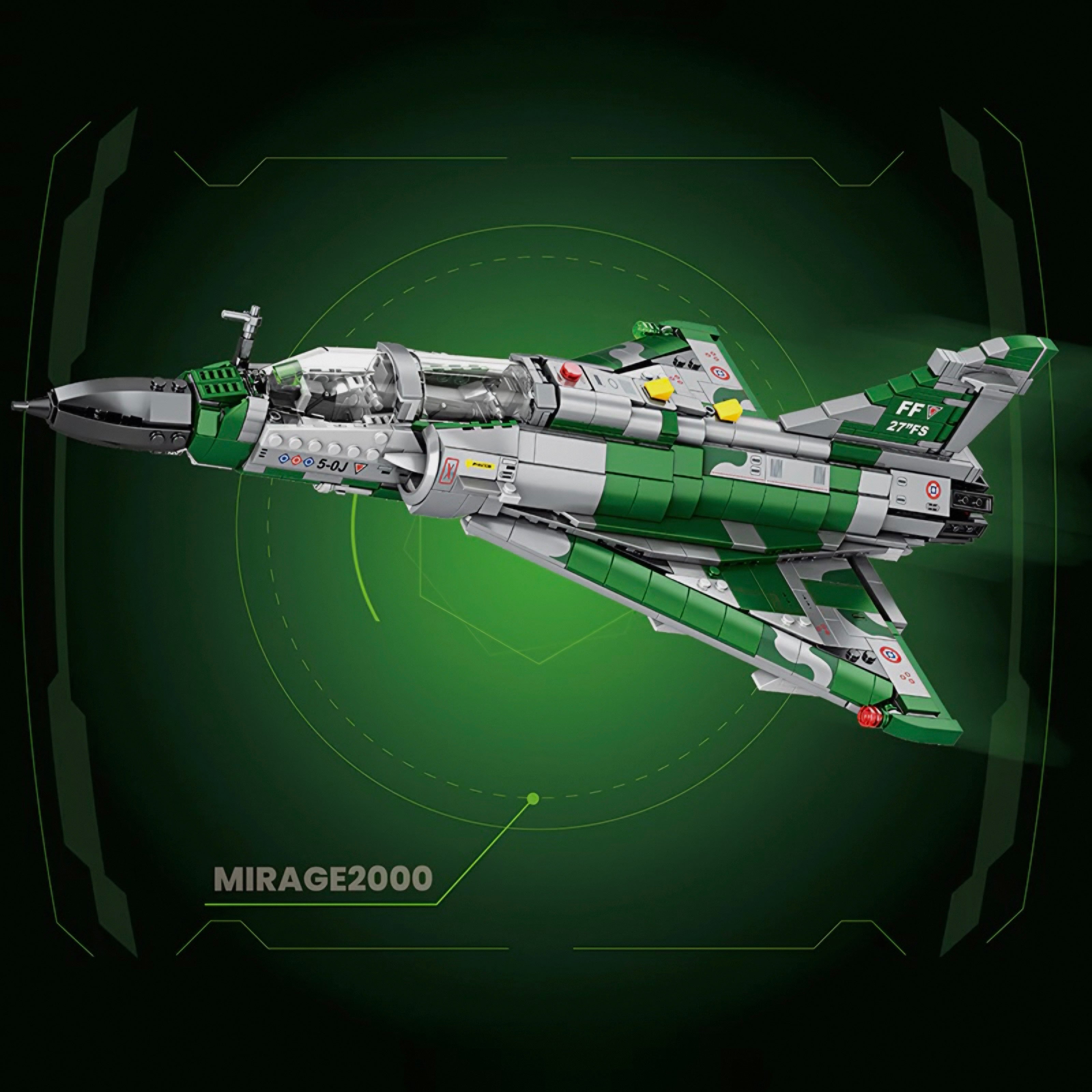 Mirage 2000 Fighter Jet - 1012pcs