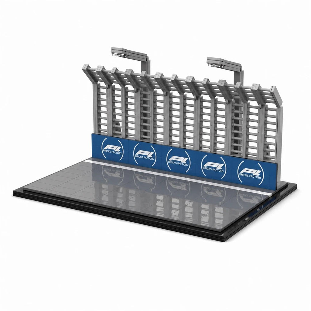 Modern Street Race Track Display Base | Includes Four Types of Stickers | 341pcs