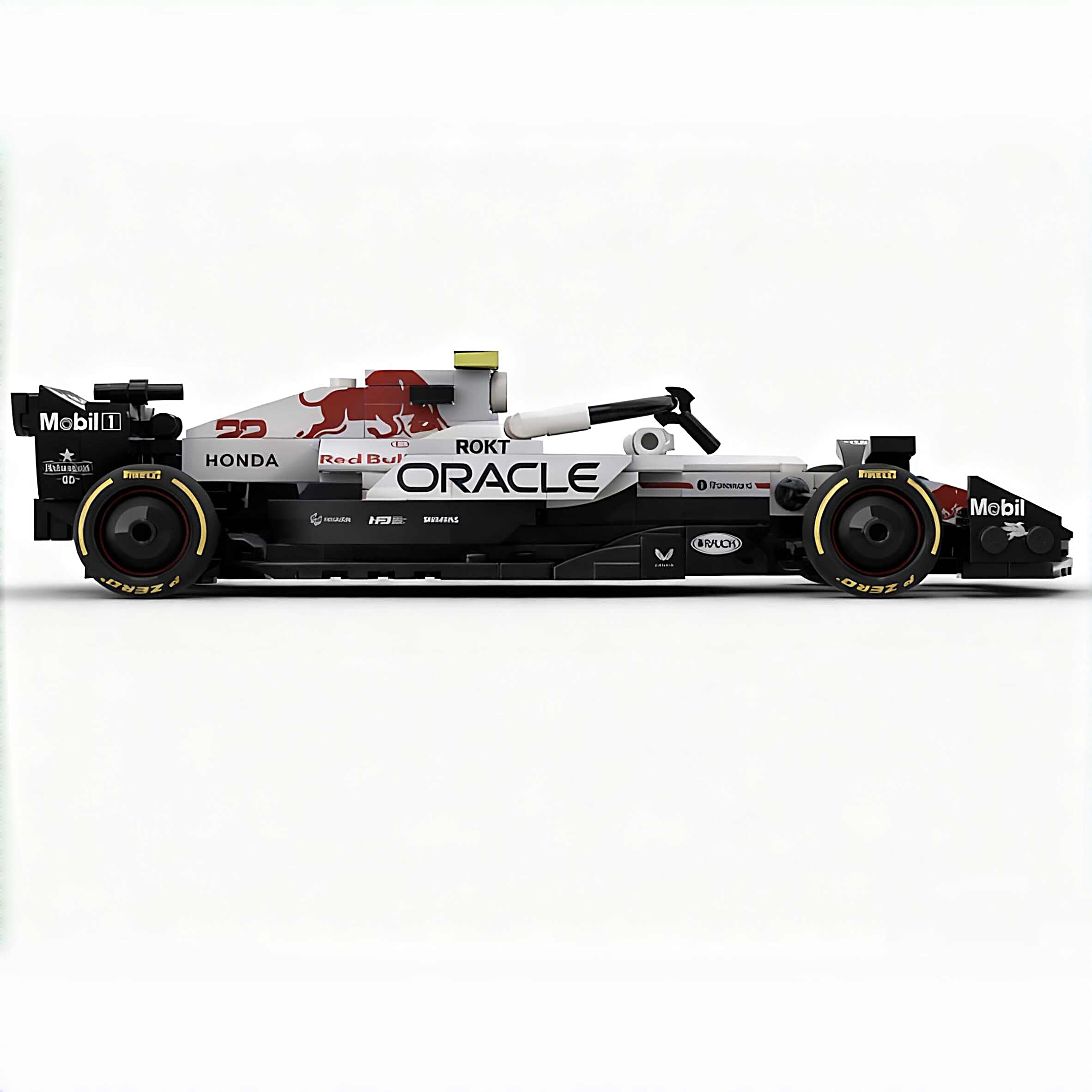 Oracle Red Bull Racing RB21 F1 Car | Includes a Complete Set of White Champion Stickers| 293PCS