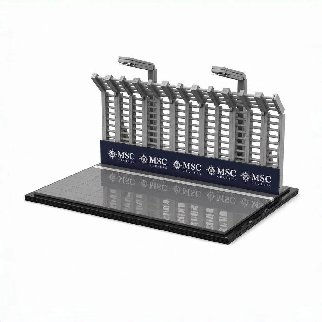 Modern Street Race Track Display Base | Includes Four Types of Stickers | 341pcs