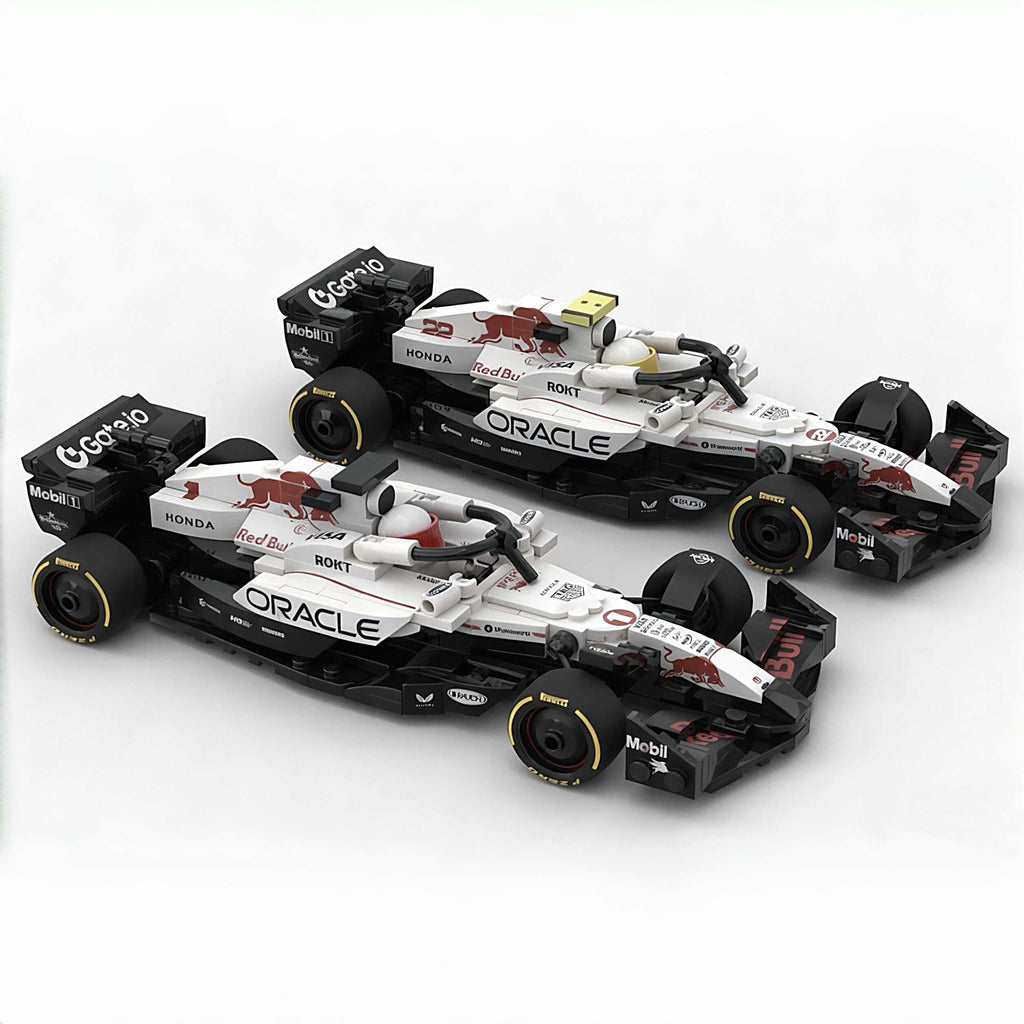 Oracle Red Bull Racing RB21 F1 Car | Includes a Complete Set of White Champion Stickers| 293PCS