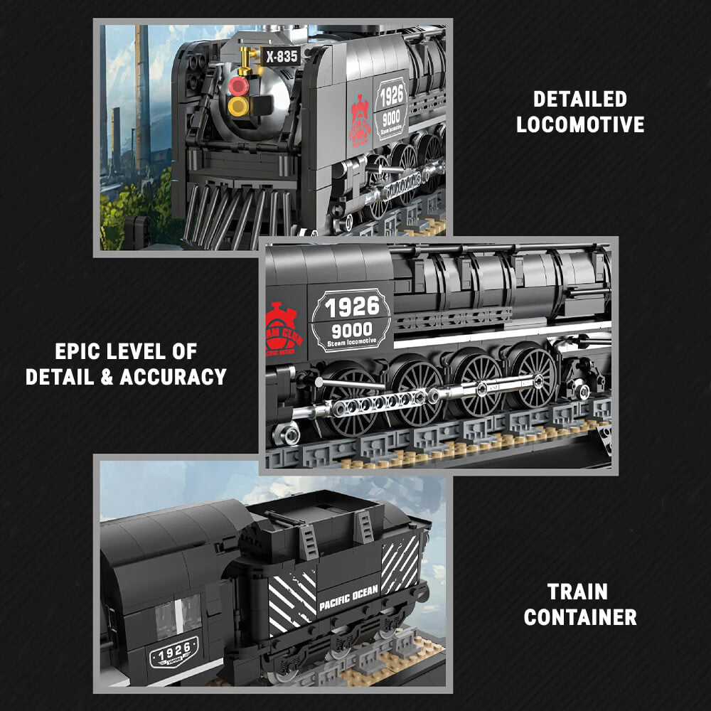 9000-Class Steam Locomotive 1545pcs