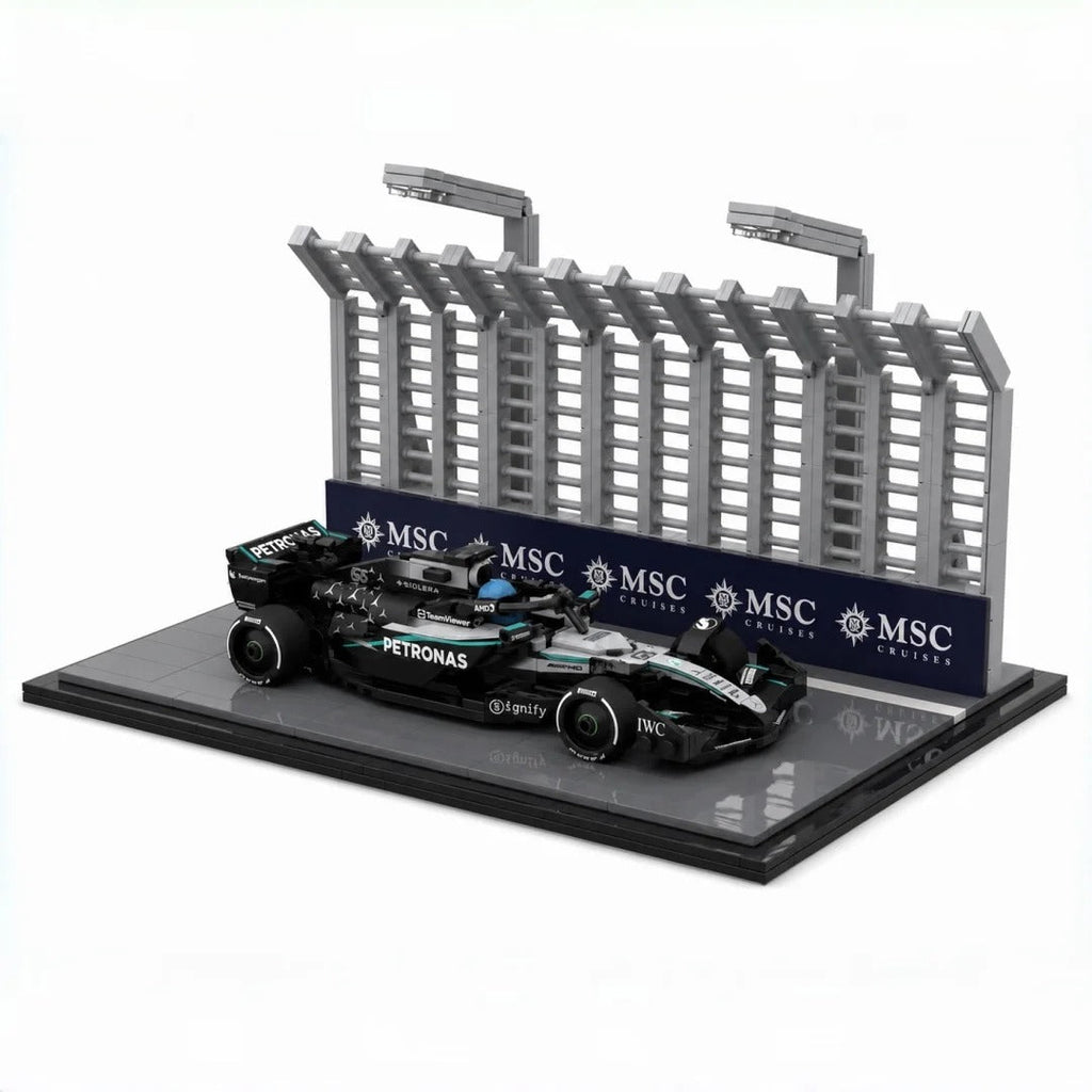 Modern Street Race Track Display Base | Includes Four Types of Stickers | 341pcs