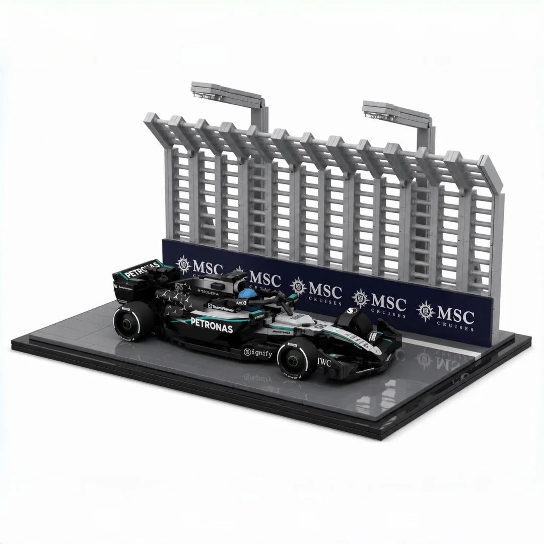 Modern Street Race Track Display Base | Includes Four Types of Stickers | 341pcs