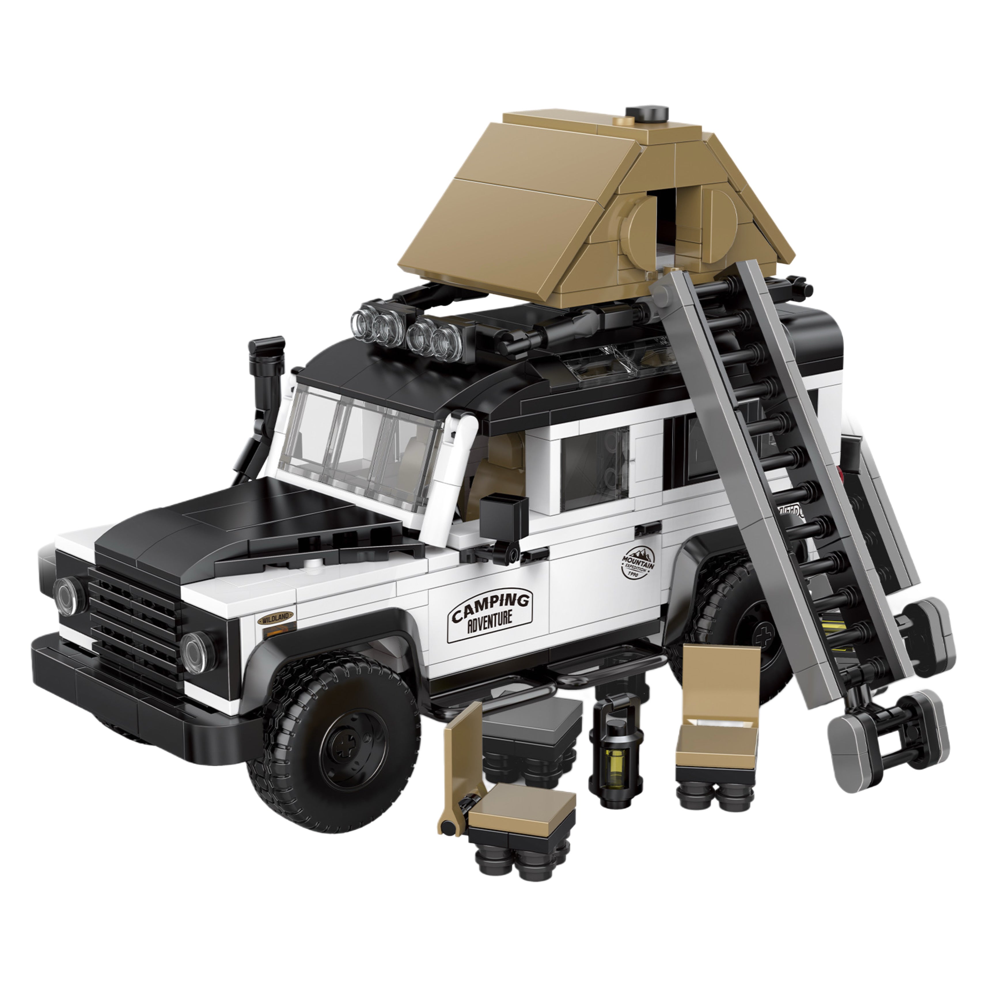 Camping Edition British Off Roader | 676pcs Display Garage Box Included