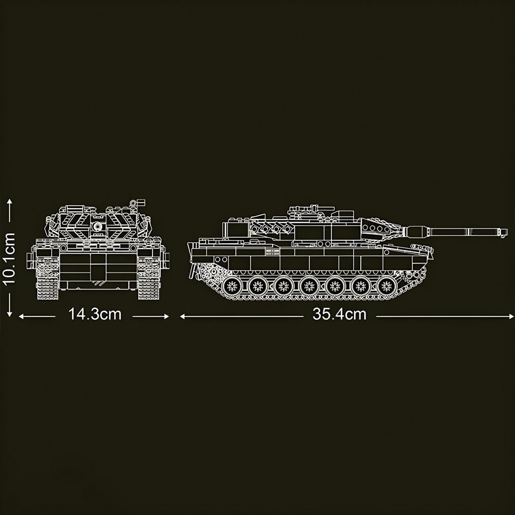 Remote Controlled Leopard Tank 1090pcs