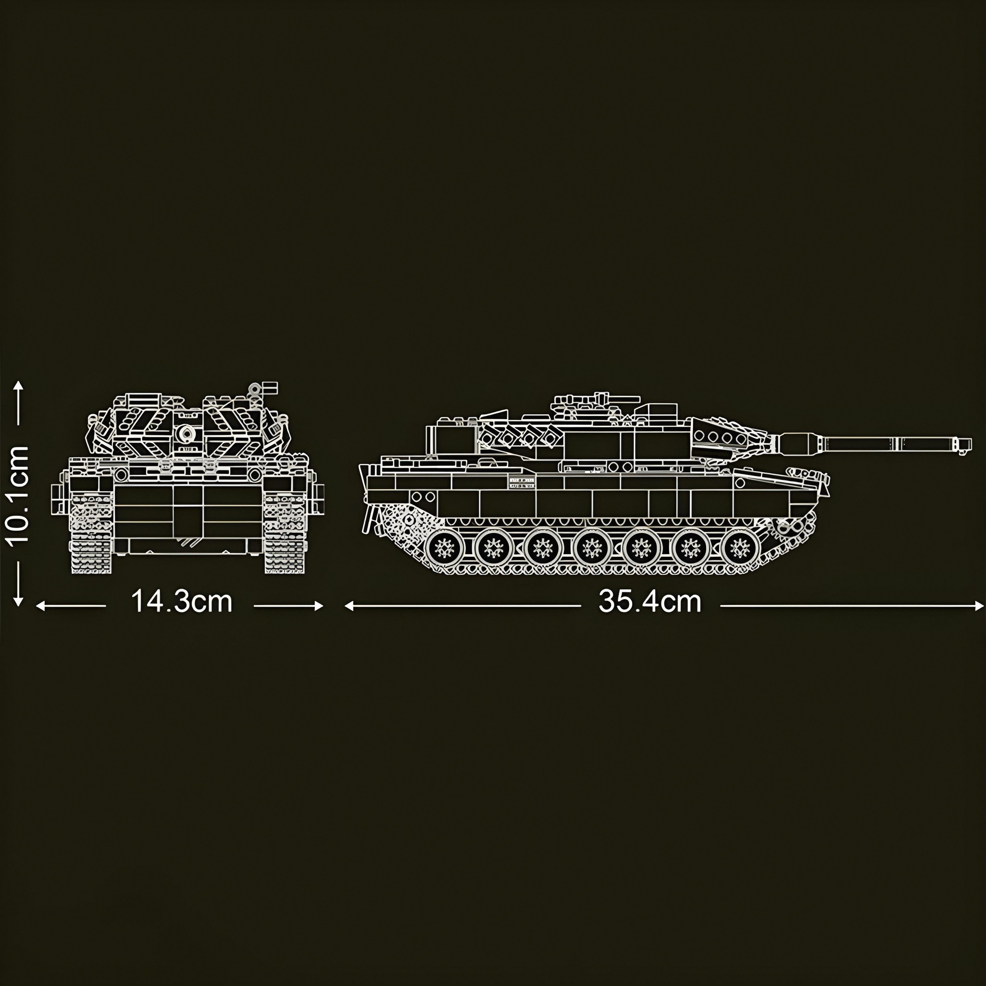 Remote Controlled Leopard Tank 1090pcs