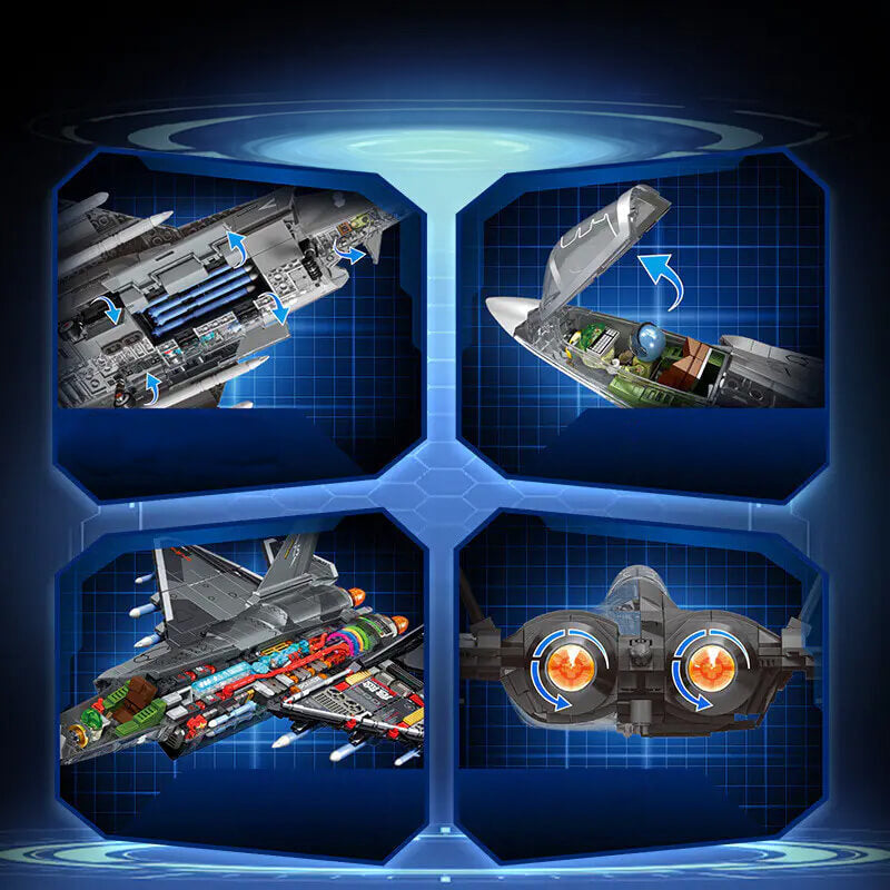 Transparent J-35 Fighter Jet 1324pcs