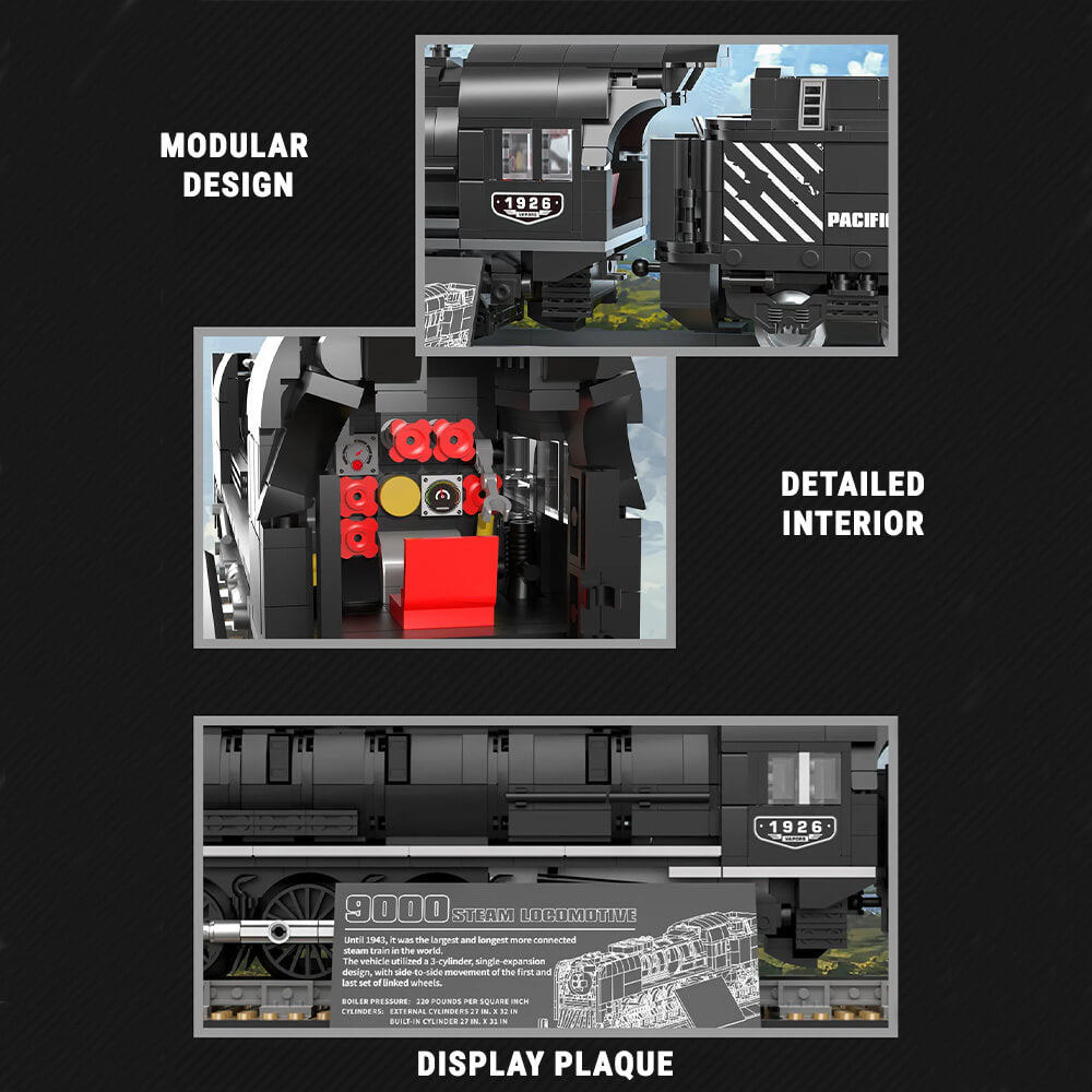 9000-Class Steam Locomotive 1545pcs