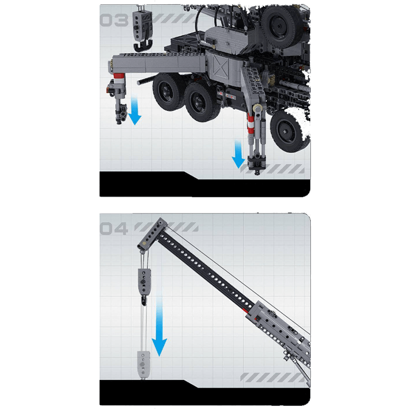Remote Controlled Military Crane Truck 2686PCS