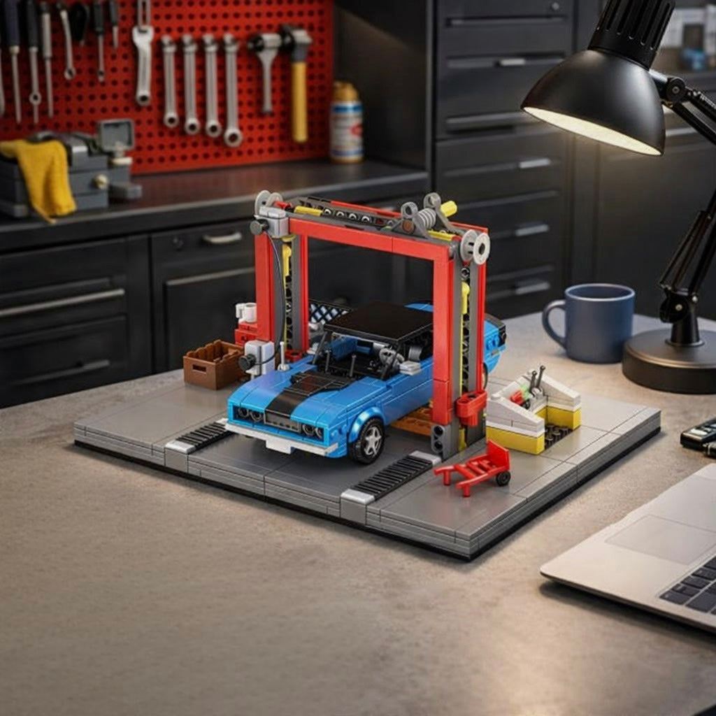 70er Jahre amerikanische Autowerkstatt | 856 Teile