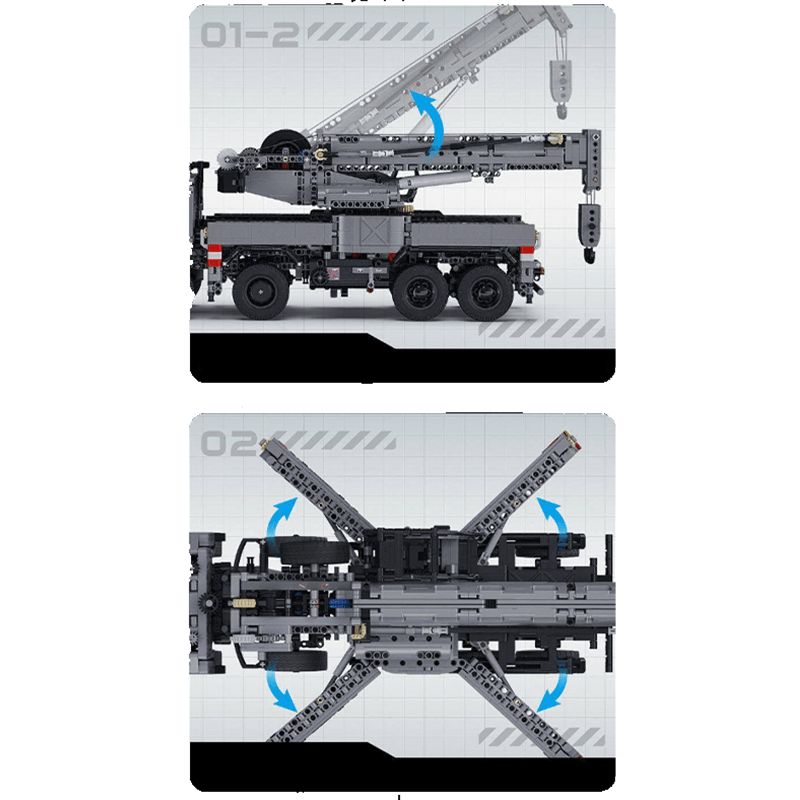 Remote Controlled Military Crane Truck 2686PCS