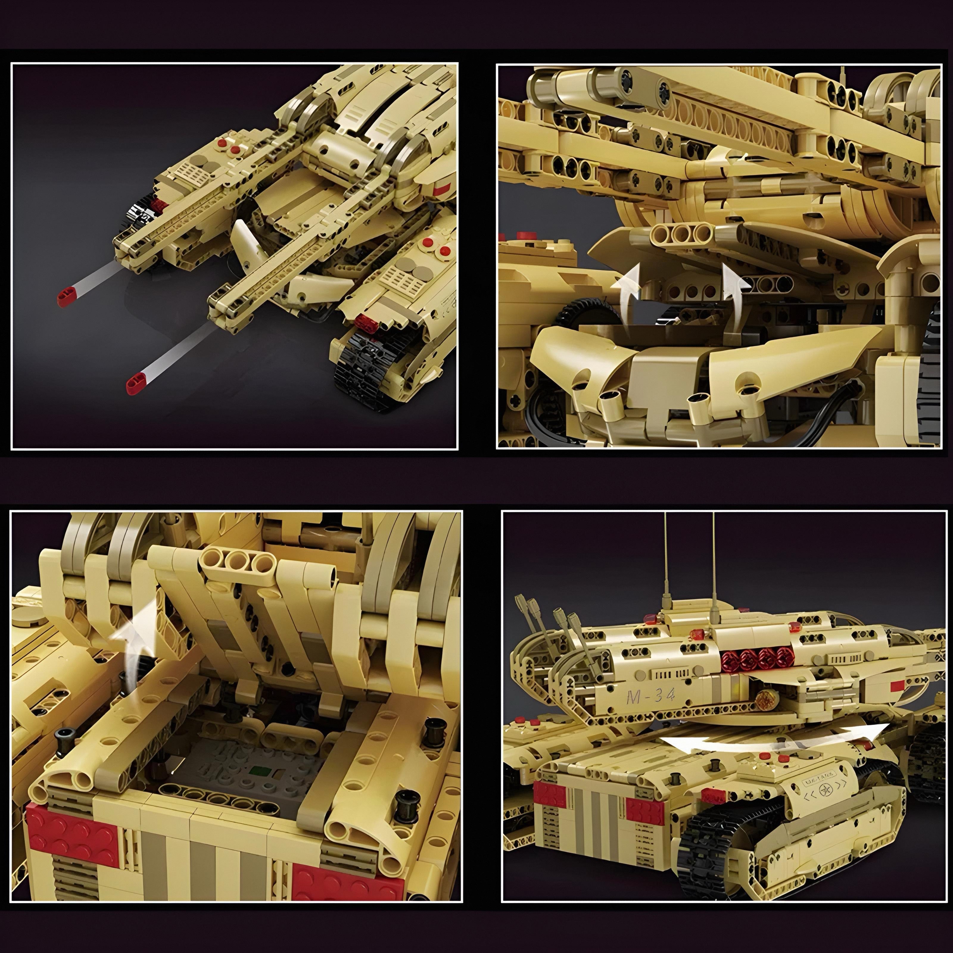 Remote Controlled Army 4 Track Tank - 3295pcs