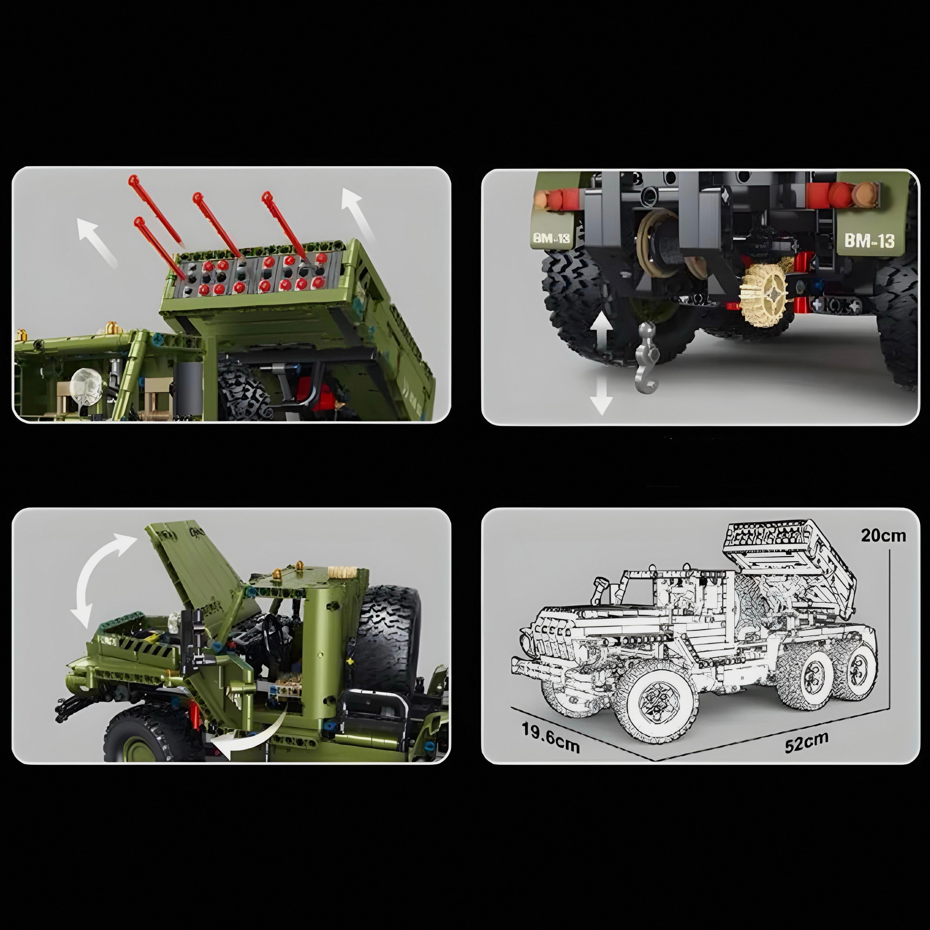 Remote Controlled Katyusha Rocket Launcher - 2269pcs