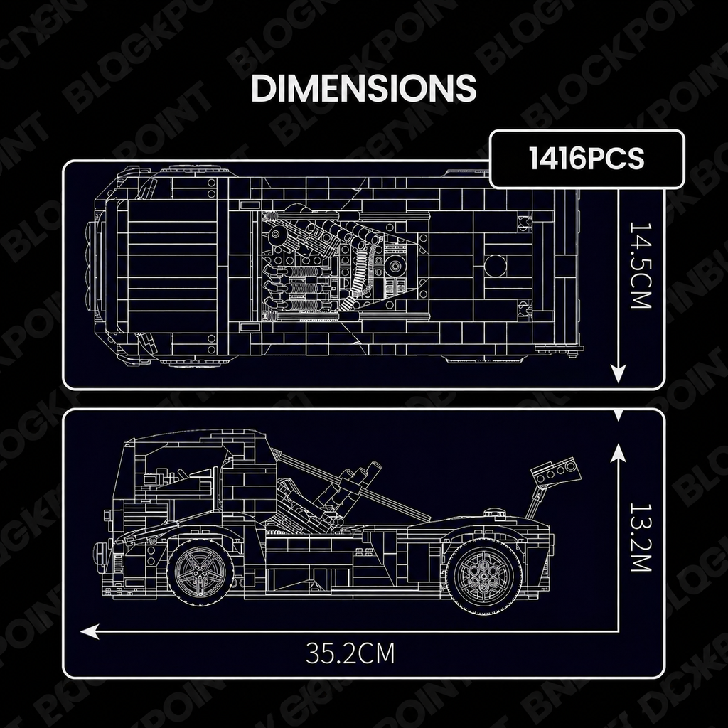 2,400HP "Iron Knight" Truck | 1606pcs