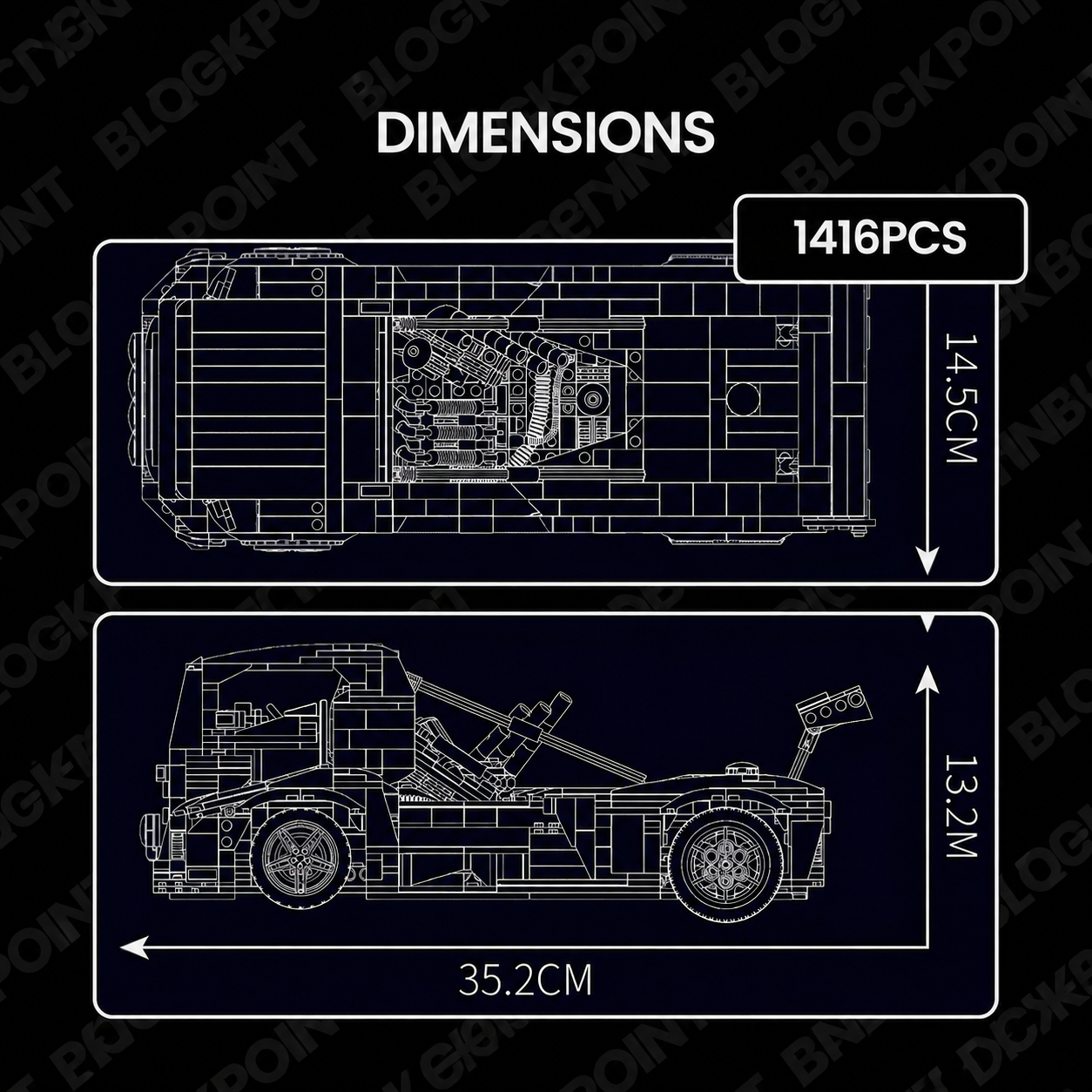 2,400HP "Iron Knight" Truck | 1606pcs
