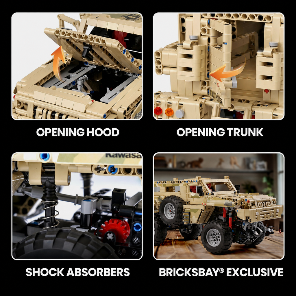 Remote Controlled Military 4x4  2032pcs