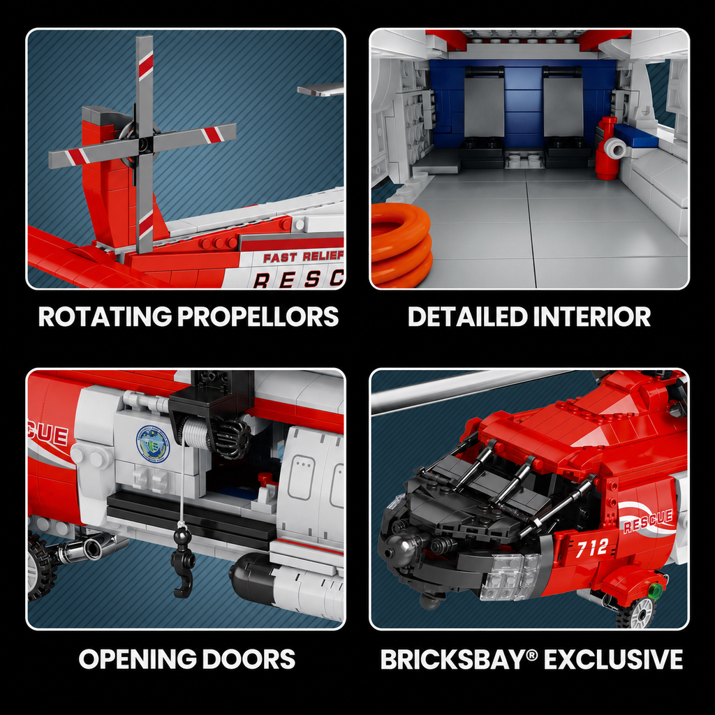 HH-60J Rescue Helicopter  1138pcs