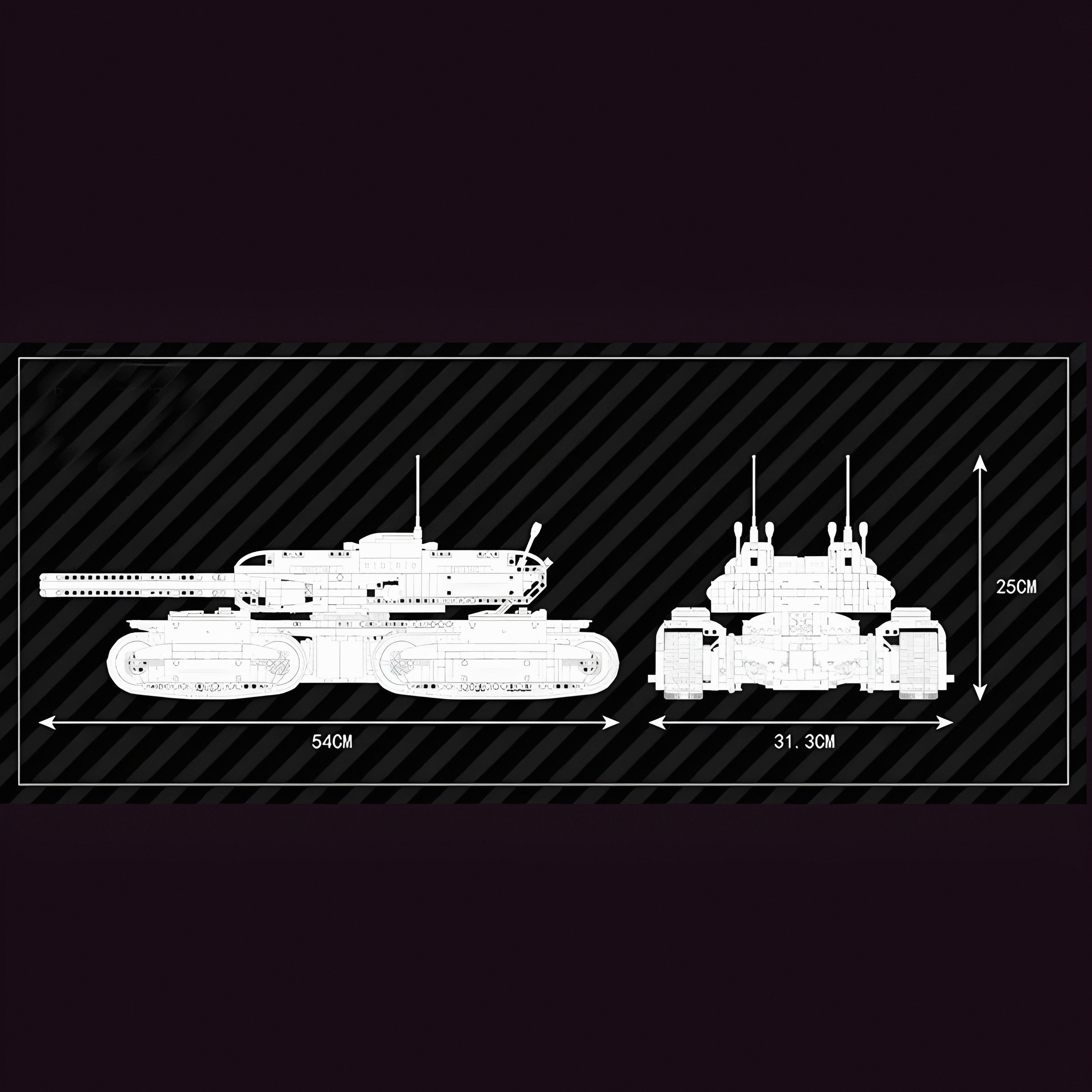 Remote Controlled Army 4 Track Tank - 3295pcs