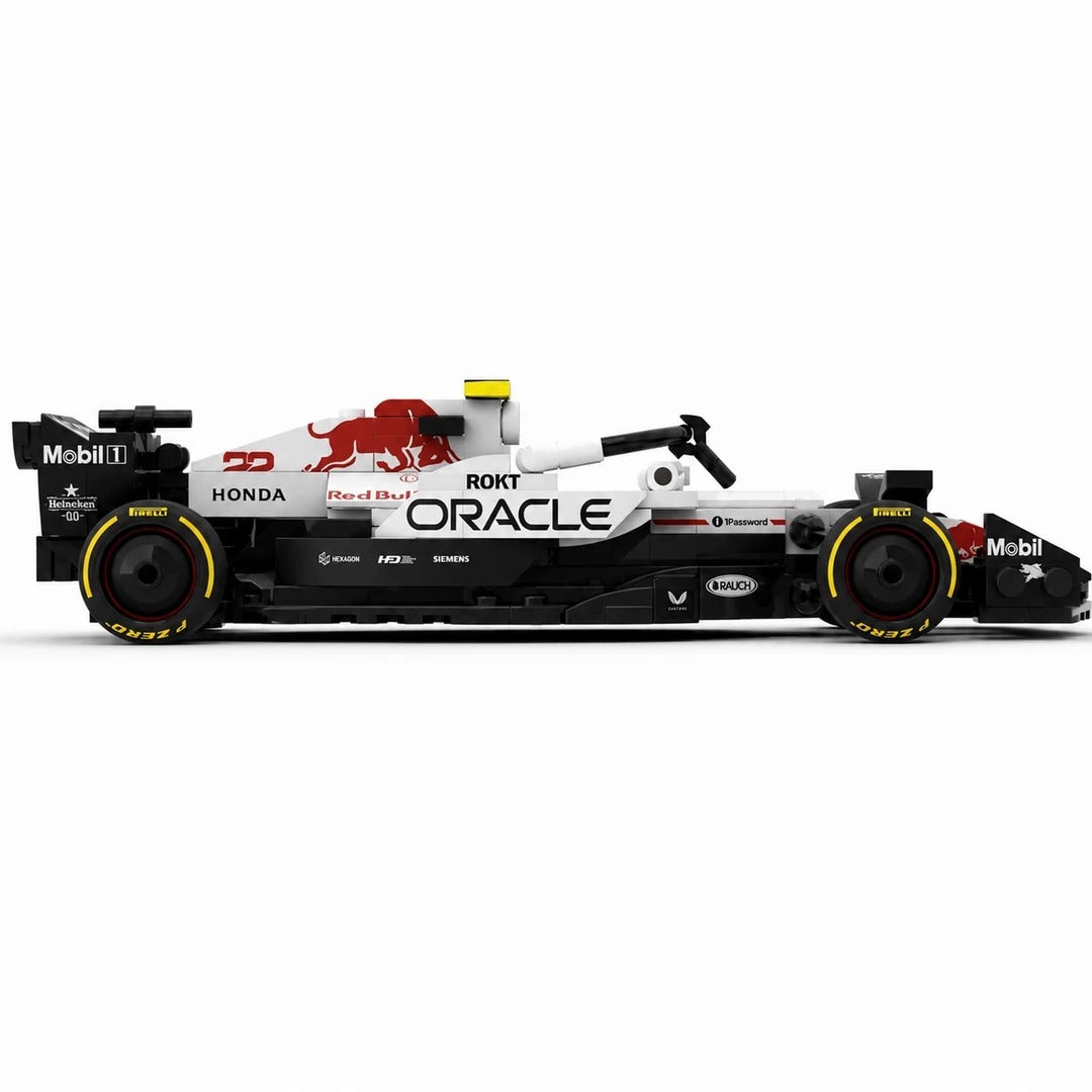 Oracle Red Bull Racing RB21 F1 Car | Includes a Complete Set of White Champion Stickers| 293PCS