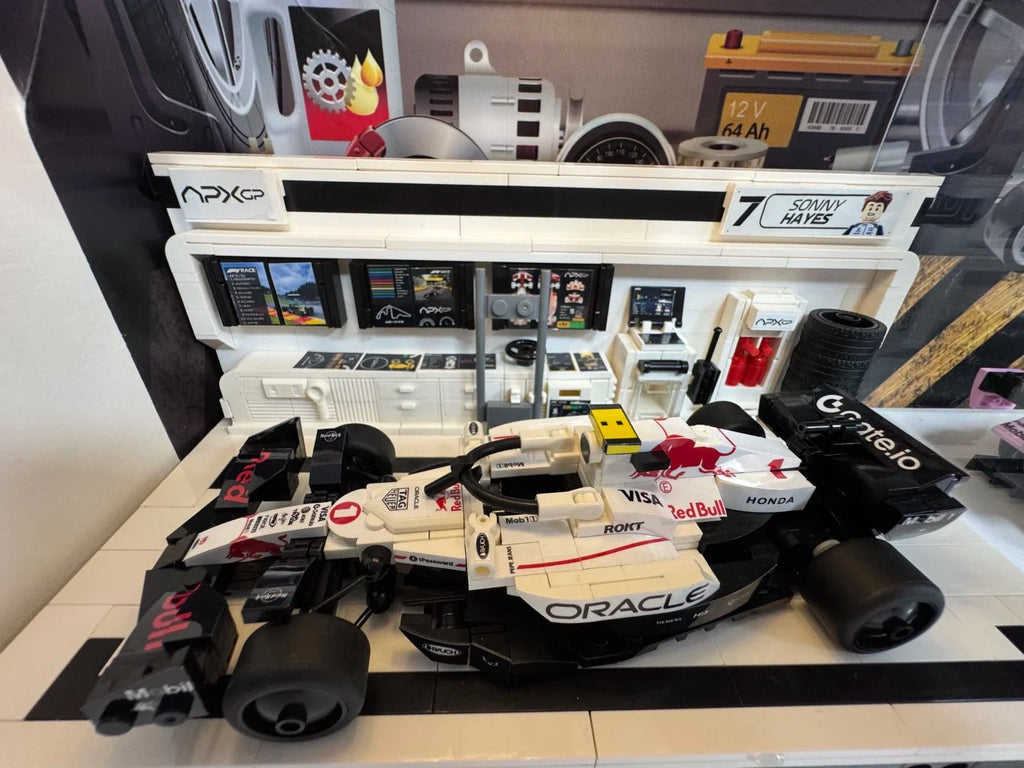 Oracle Red Bull Racing RB21 F1 Car | Includes a Complete Set of White Champion Stickers| 293PCS