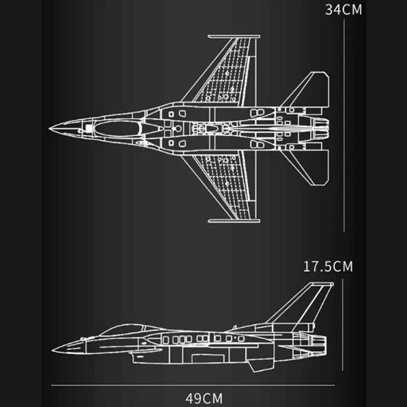 F-16 Fighter Jet 1462pcs