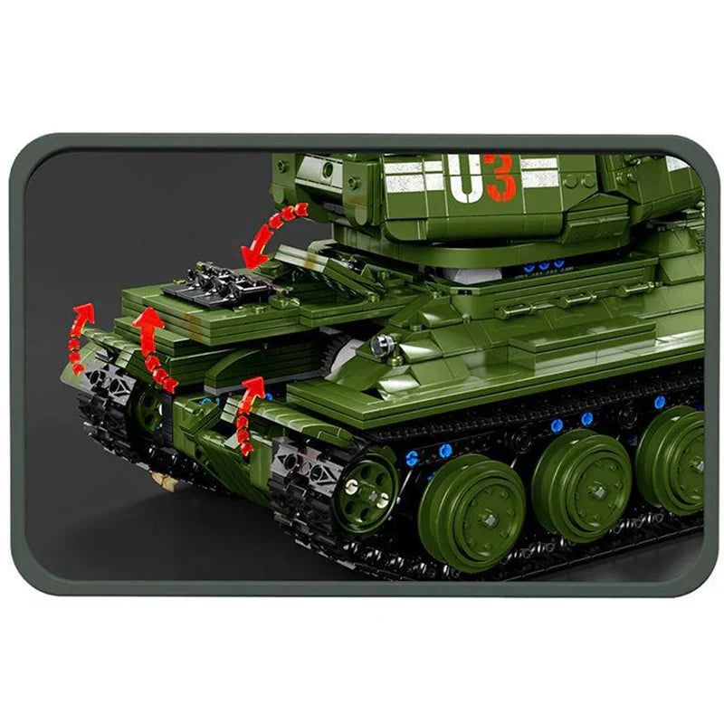 Remote Controlled T34 Tank - 2052pcs