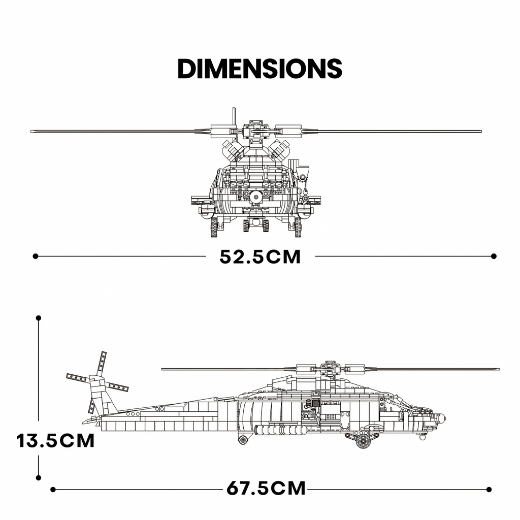 HH-60J Rescue Helicopter  1138pcs