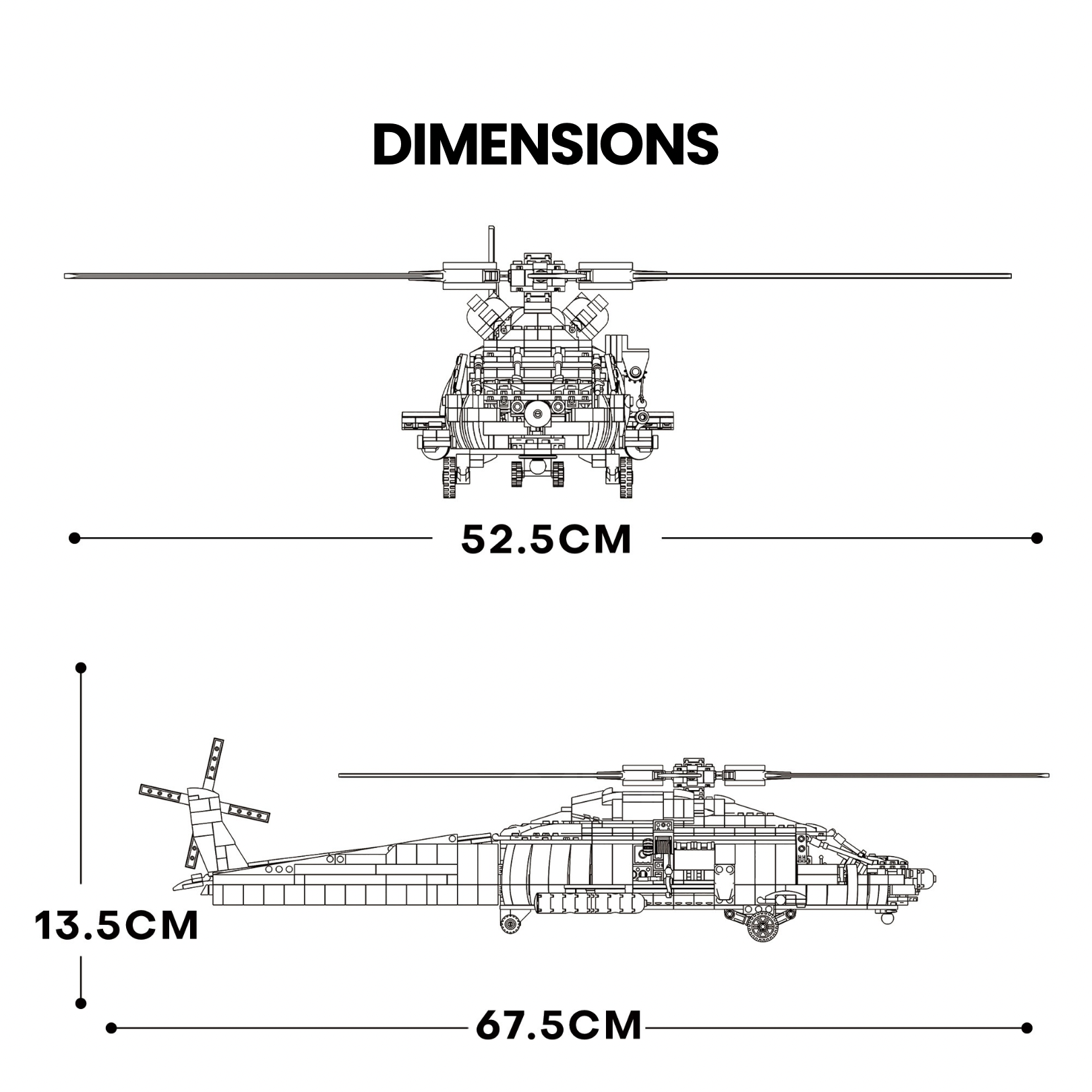 HH-60J Rescue Helicopter  1138pcs