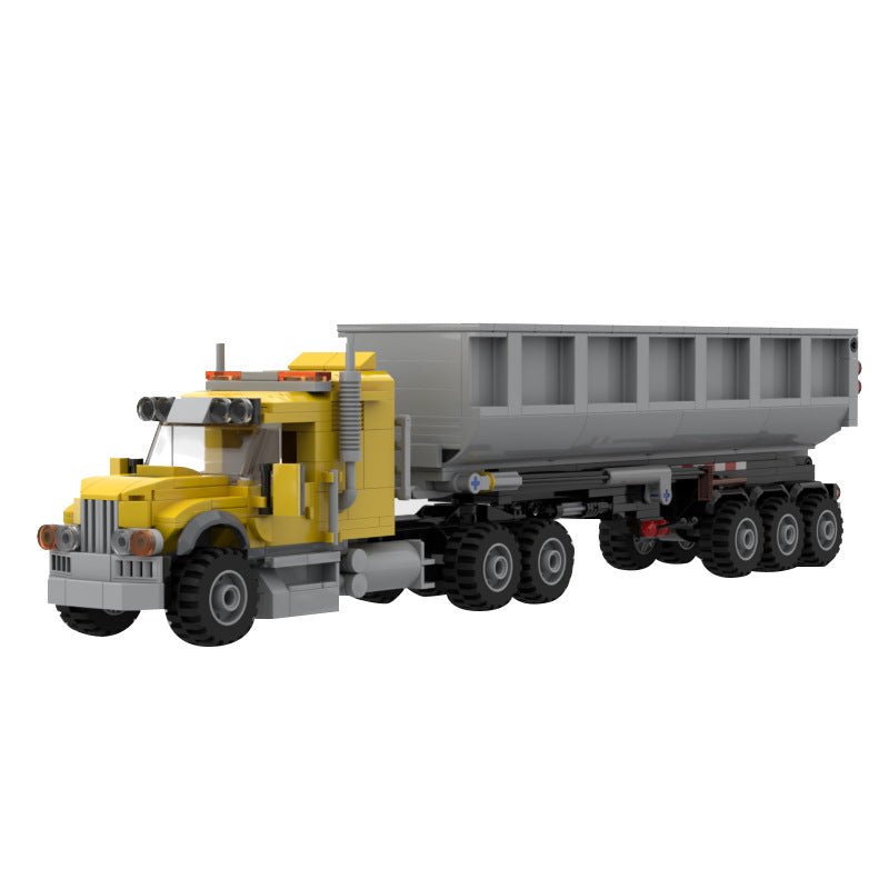 American Heavy Duty Dump Truck Mini Build Model | 520 pcs Earthmoving Giant - BLOCKPOINT
