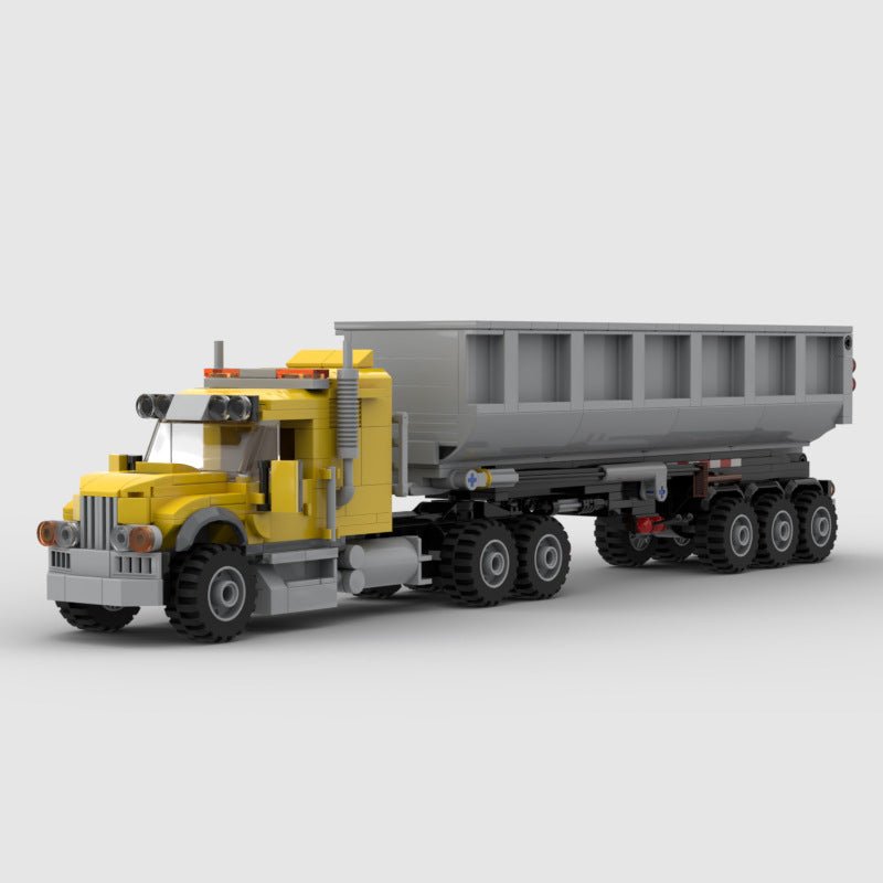 American Heavy Duty Dump Truck Mini Build Model | 520 pcs Earthmoving Giant - BLOCKPOINT
