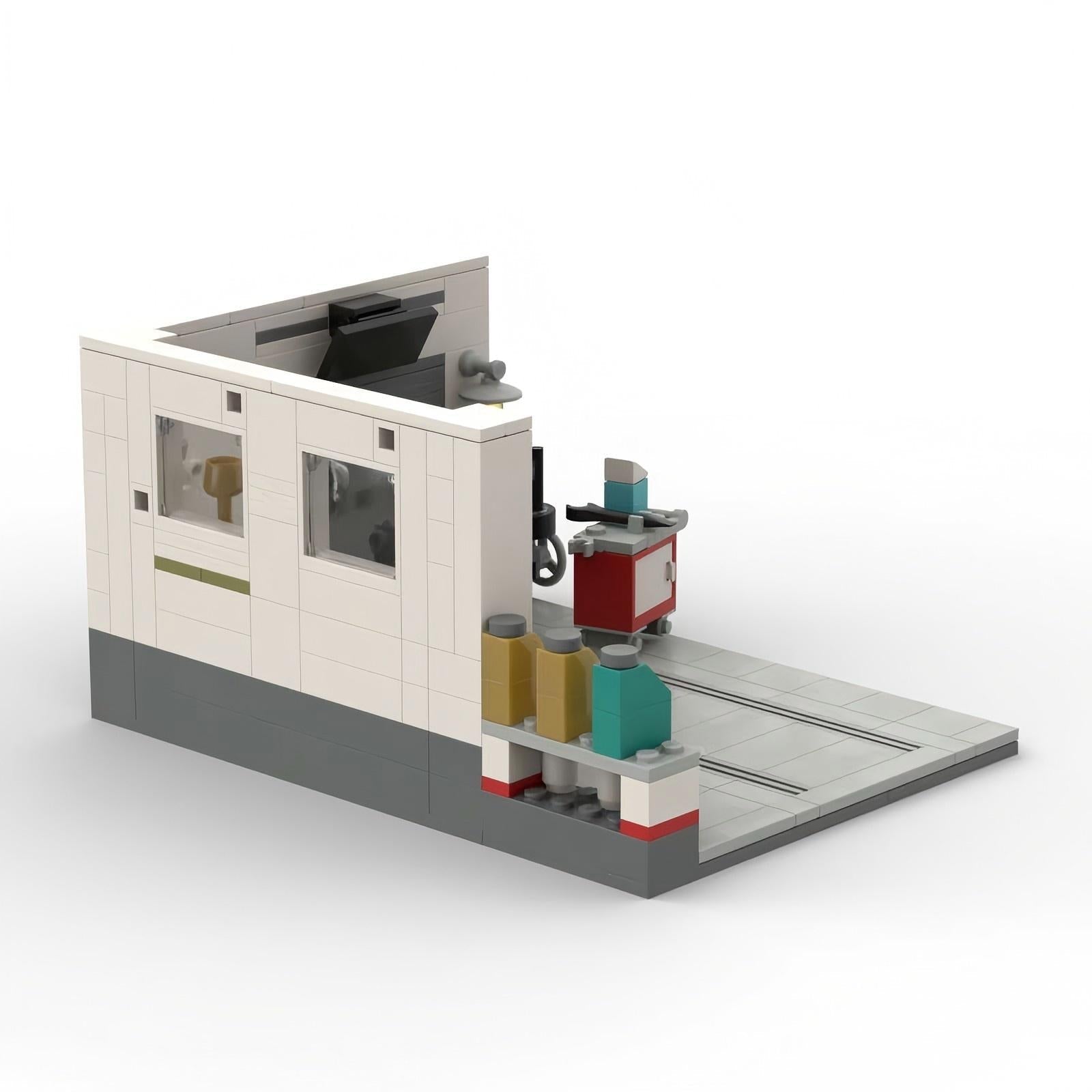Classic Auto Workshop Mini Build Model | 341 pcs Mechanic's Diorama - BLOCKPOINT