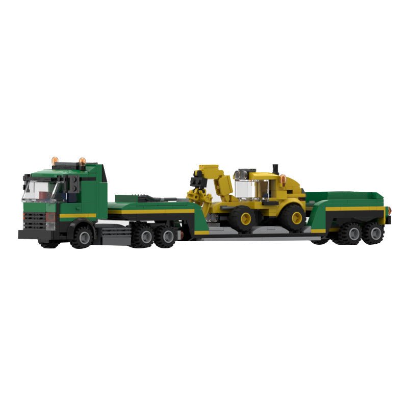 European Heavy Transport Truck Mini Build Model | 350 pcs Construction Hauler - BLOCKPOINT