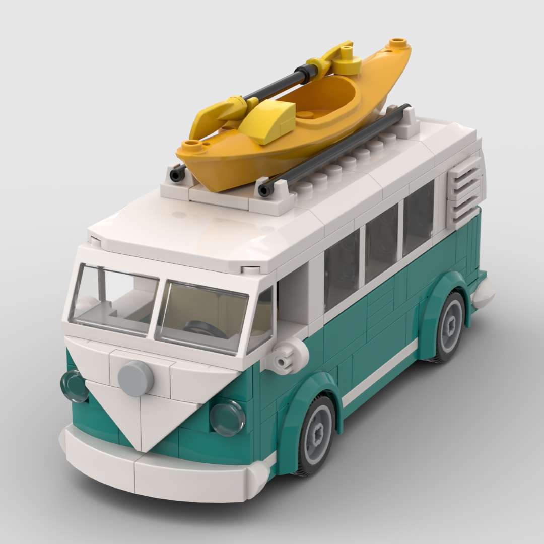 German T1 Camper Mini Build Model | 345 pcs Retro Adventure - BLOCKPOINT