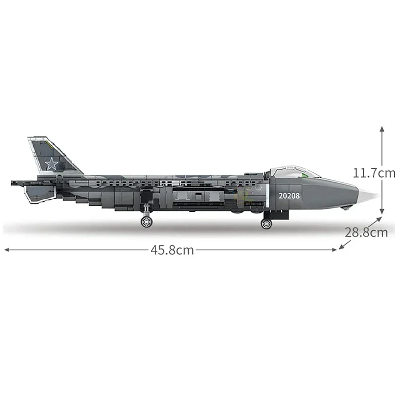 J-20 Fighter Aircraft - 774pcs