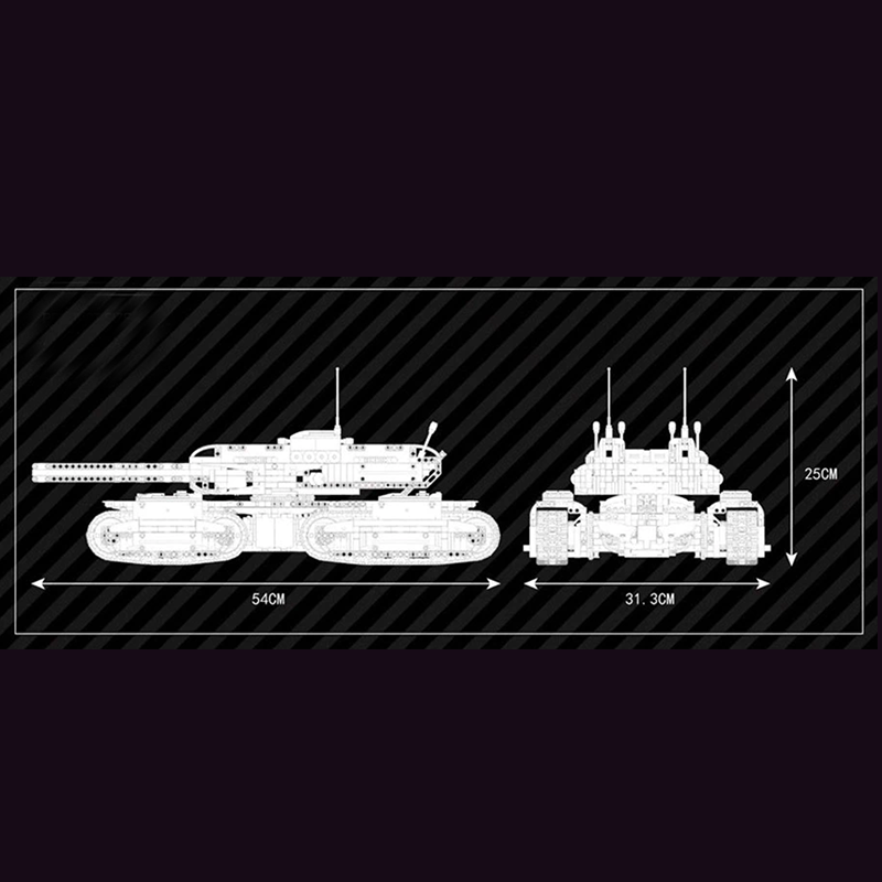 Remote Controlled 4-Track Army Tank – 3294 pcs