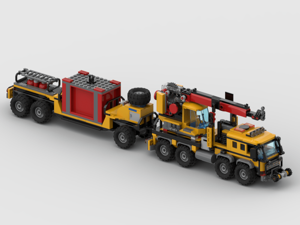 Timber Hauler Mini Build Model | 604 pcs Heavy - Duty Crane Truck - BLOCKPOINT