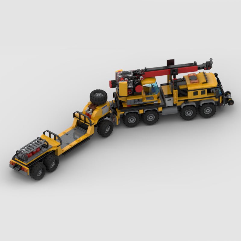 Timber Hauler Mini Build Model | 604 pcs Heavy - Duty Crane Truck - BLOCKPOINT