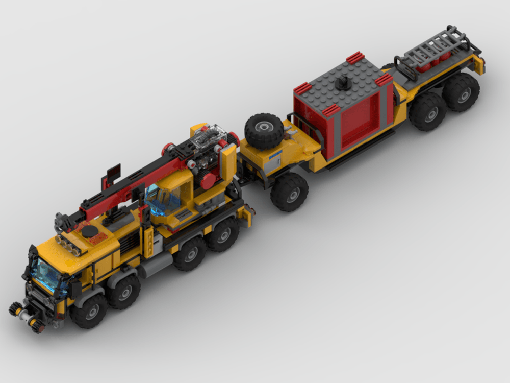 Timber Hauler Mini Build Model | 604 pcs Heavy - Duty Crane Truck - BLOCKPOINT