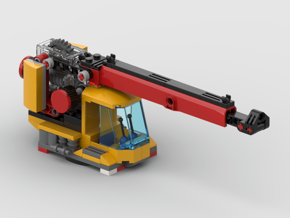 Timber Hauler Mini Build Model | 604 pcs Heavy - Duty Crane Truck - BLOCKPOINT