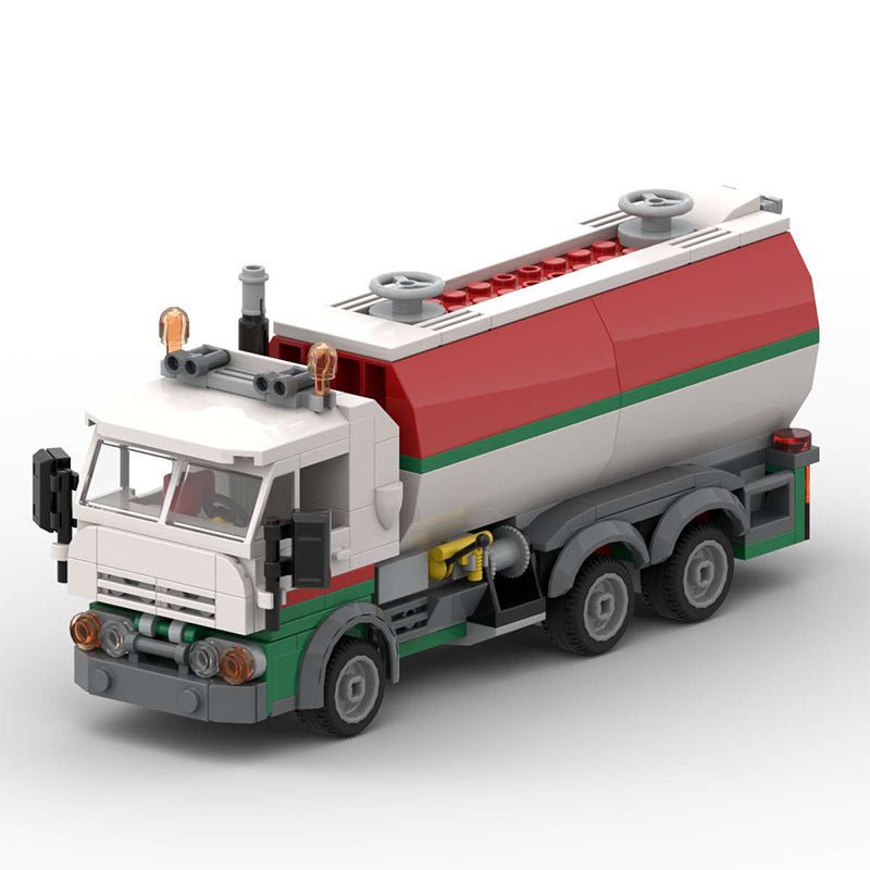 Vintage Oil Tanker Mini Build Model | 228 pcs Fuel Delivery Classic - BLOCKPOINT