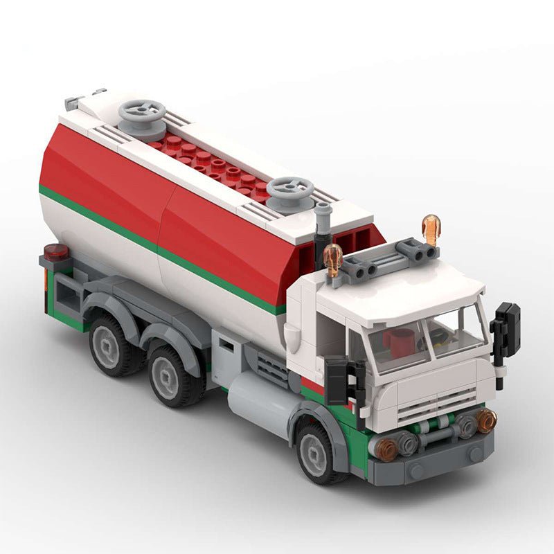 Vintage Oil Tanker Mini Build Model | 228 pcs Fuel Delivery Classic - BLOCKPOINT