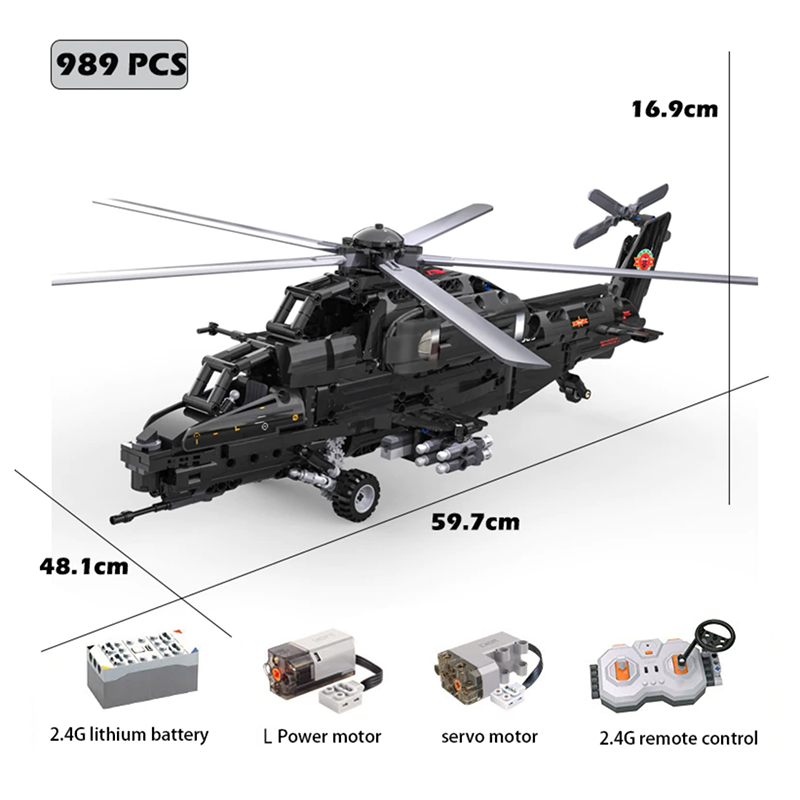 Remote Controlled Attack Helicopter – CAIC Z-10 (989pcs)