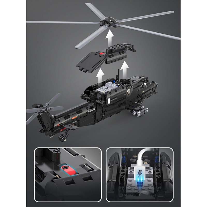 Remote Controlled Attack Helicopter – CAIC Z-10 (989pcs)
