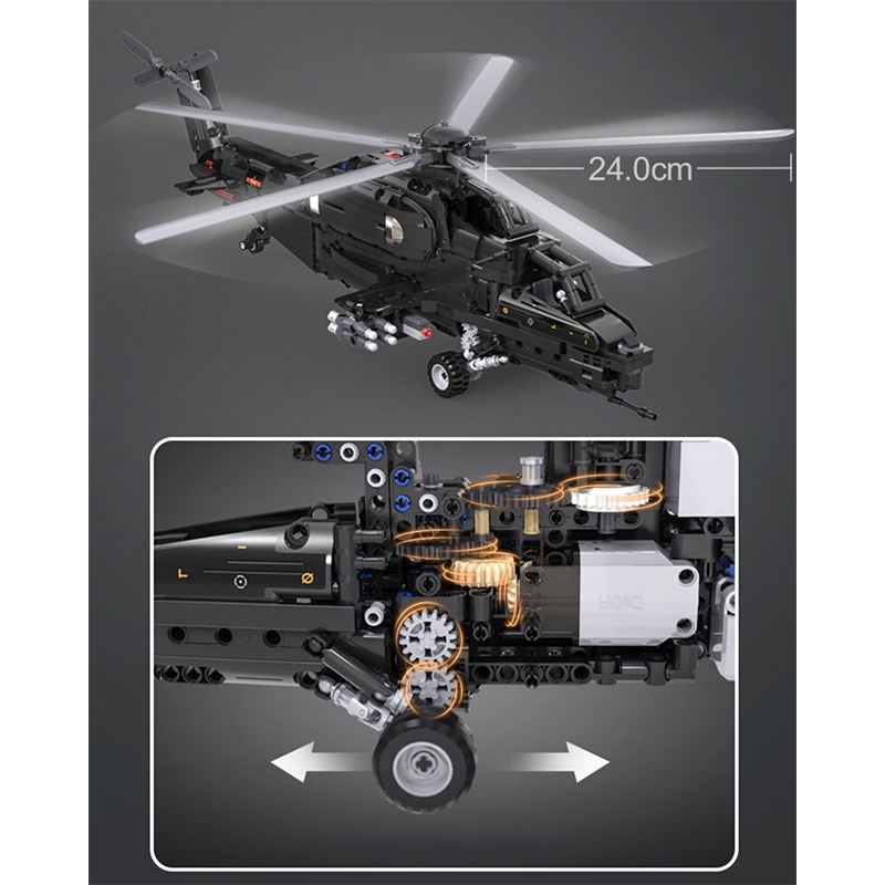 Remote Controlled Attack Helicopter – CAIC Z-10 (989pcs)