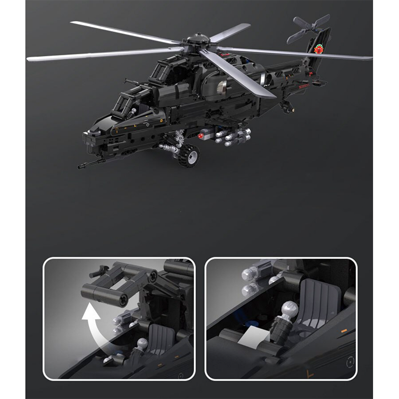 Remote Controlled Attack Helicopter – CAIC Z-10 (989pcs)